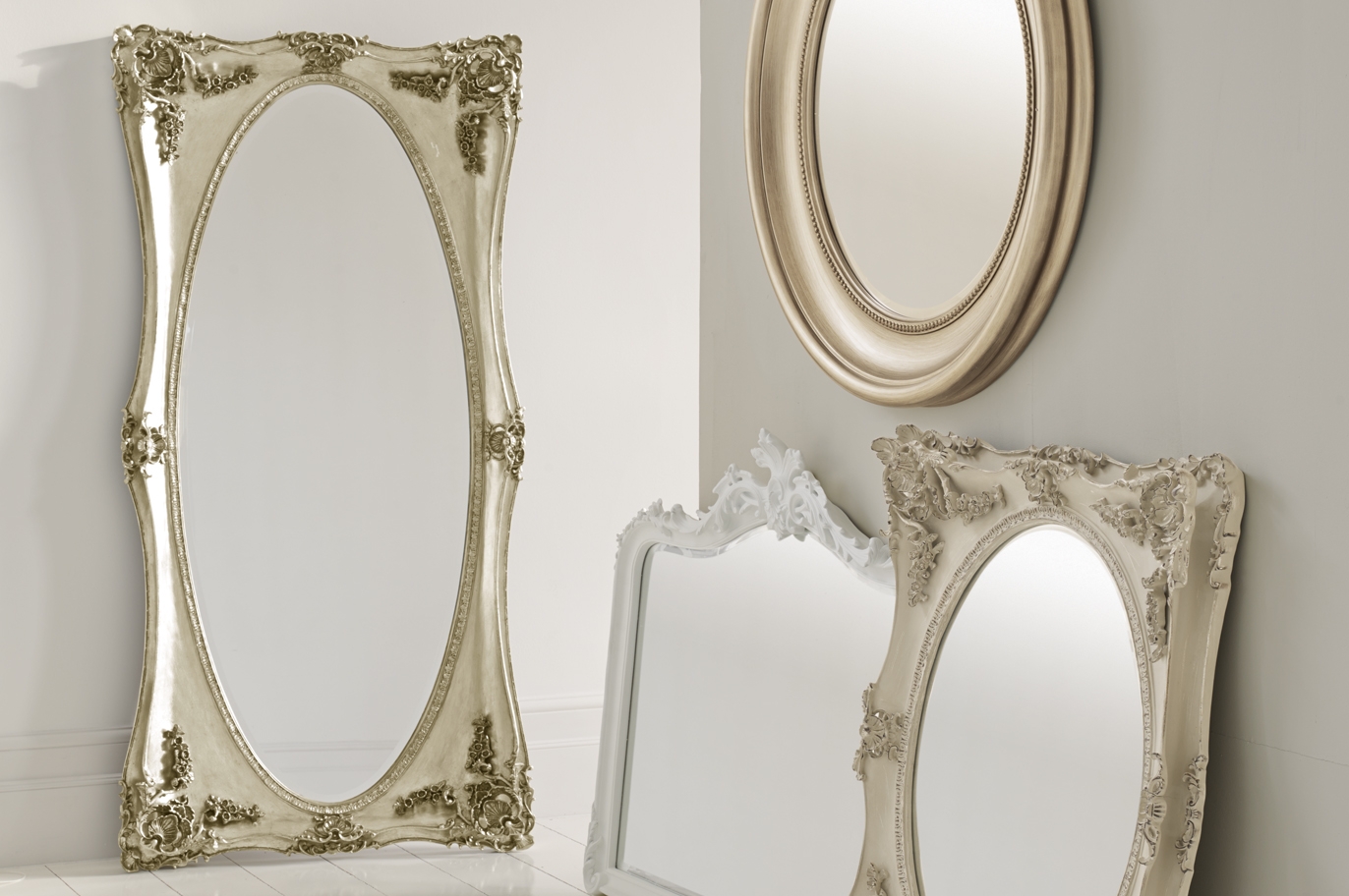 Laura Ashley Beth Silver Tall Mirror