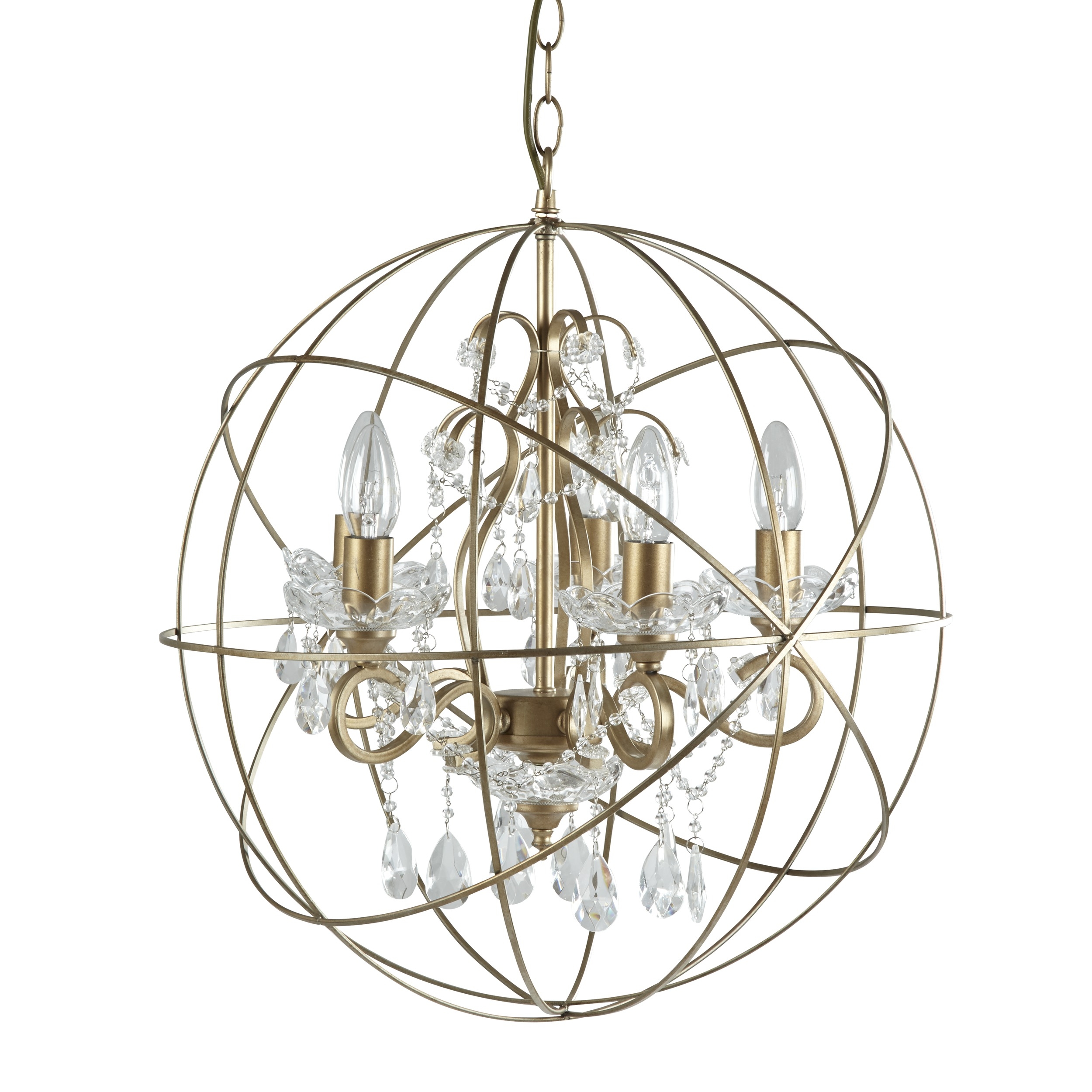 Laura Ashley Gold Shamley Sphere Chandelier