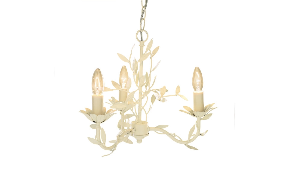 Laura Ashley Aneela Cream 3 Light Chandelier