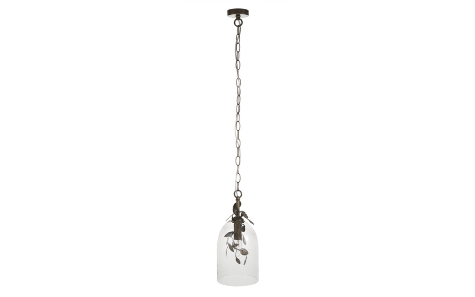 Laura Ashley Wisteria Glass Shade Pendant Light