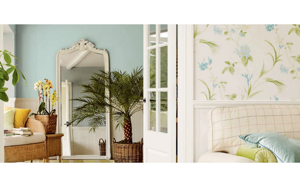 Laura Ashley Patricia White Floor Mirror