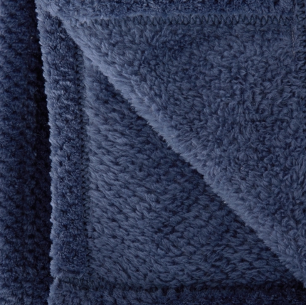 Blue Cooper Jacquard Fleece Blanket