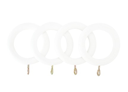 CR.CURTAIN RINGS WHITE 4 PACK