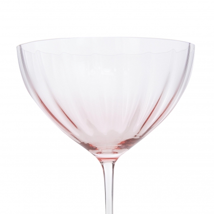 Optic Blush Champagne Saucer