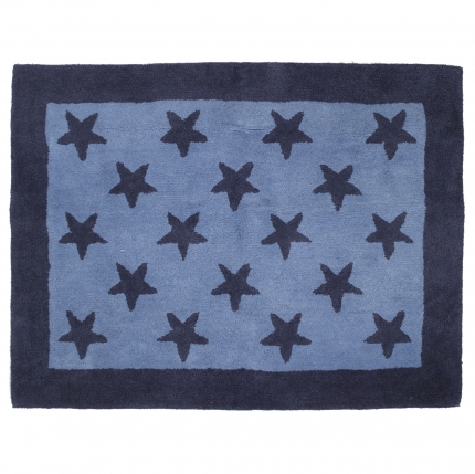 BOYS STAR RUG BLUE 90X120cm