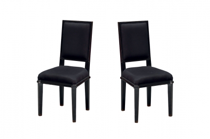 Henshaw Black Pair of Dining Chairs