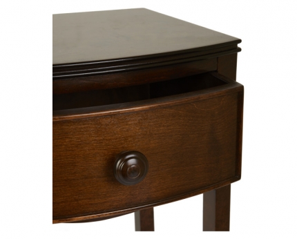 Broughton - Dark 1 Drawer Bedside Table