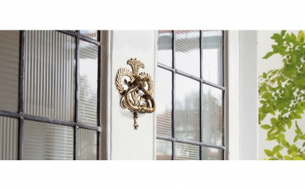 Josette Antique Brass Door Knocker