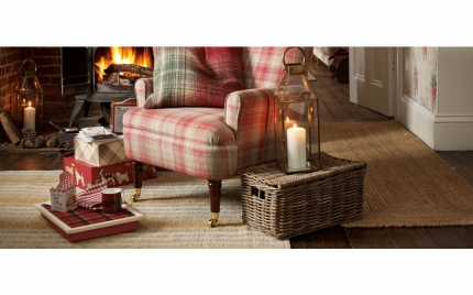 Tartan Check Beanbag Lap Tray