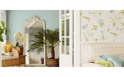 Patricia White Floor Mirror