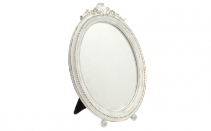Cream Footed Oval Dressing Table Mirror