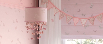 Bella Butterfly Pink Mobile Ceiling Shade