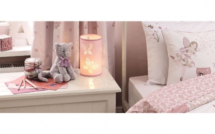 Bella Butterfly Cylinder Table Lamp