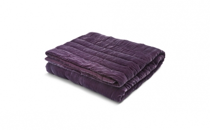 Louise Grape Velvet Quilt