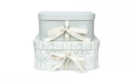 Josette Duck Egg Set of 2 Storage Boxes