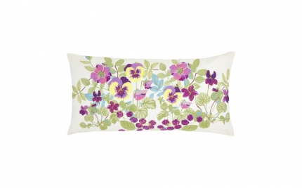 Ella Berry Floral Embroidered Cushion