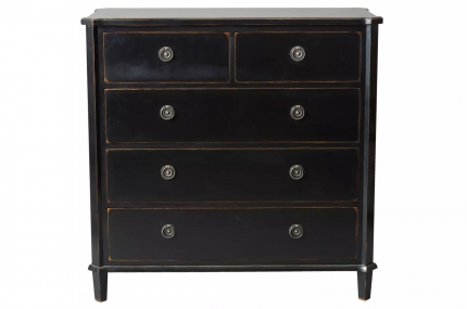 Henshaw Black 5 Drawer Chest