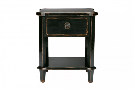 Henshaw Black 1 Drawer Side Table