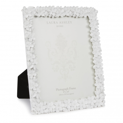 White Floral Photo Frame 8x10