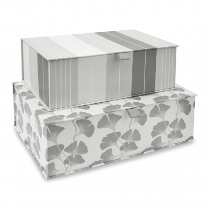 Georgina/Stripe Set of 2 Storage Boxes