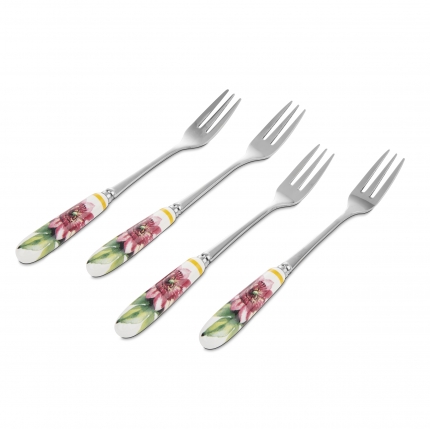 Floral Heritage Set of 4 Cake Forks