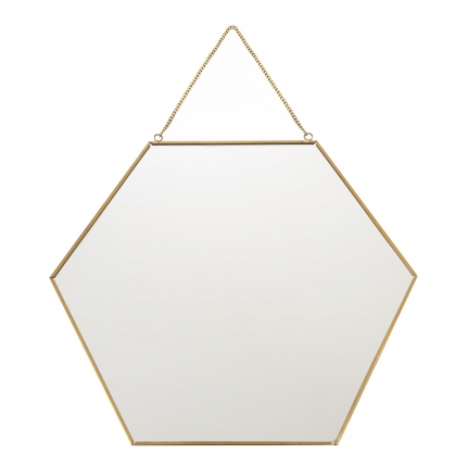 Hexagonal Hanging Mirror