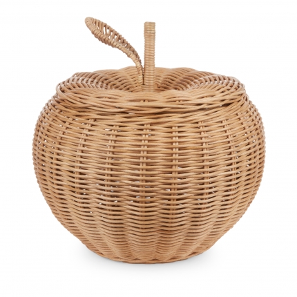 Large Apple Rattan Storage Basket