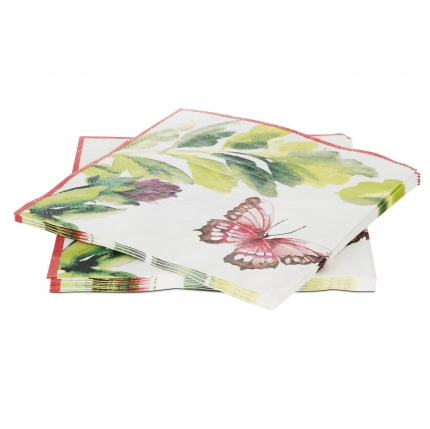 Floral Heritage Bird Print Paper Napkins
