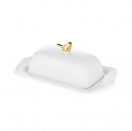 Gold Little Bird Butter Dish