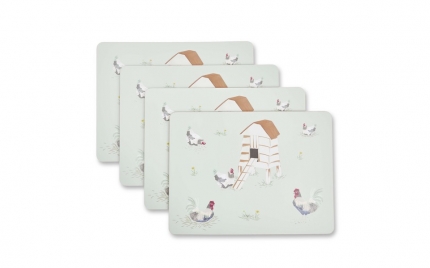 Chickens Rectangular Placemats Set of 4