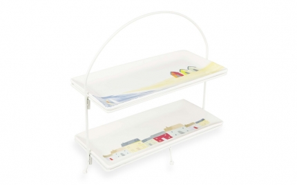 Harbour Scene Rectangular Cake Stand