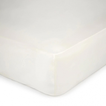 Cream 200 Thread Count Percale Fitted Sheet