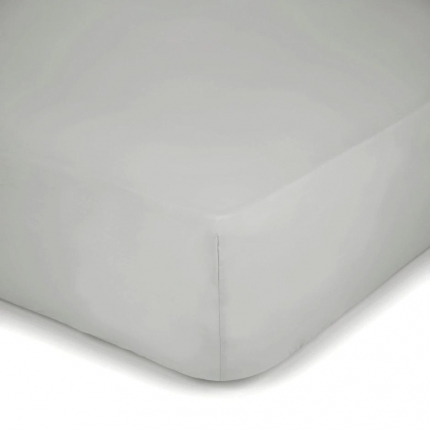 Dove Grey 200 Thread Count Percale Fitted Sheet