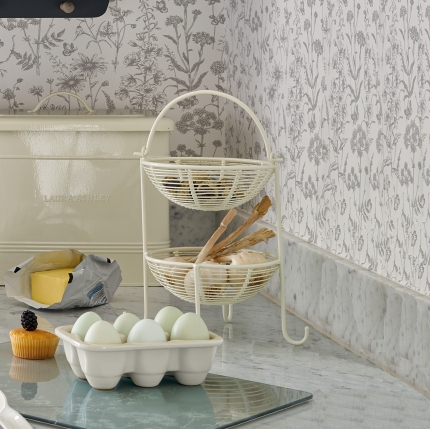 Small Cream 2 Tier Basket