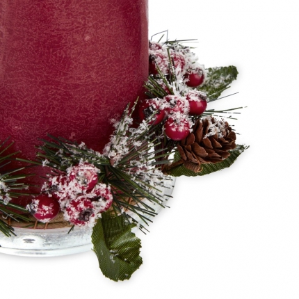 Spruce Ring Red Candle