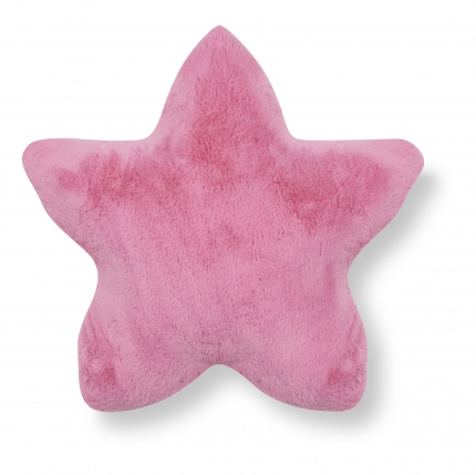 Marley Fuchsia Faux Fur Star Cushion