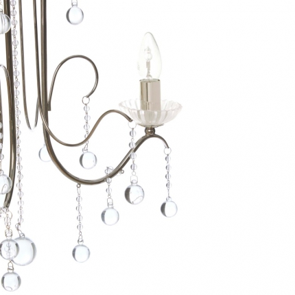 Charlotte 3-Arm Chrome Pendant Chandelier