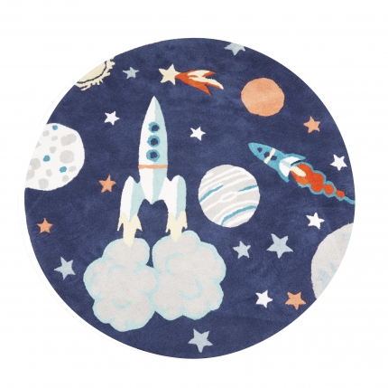 Outer Space Circle Rug