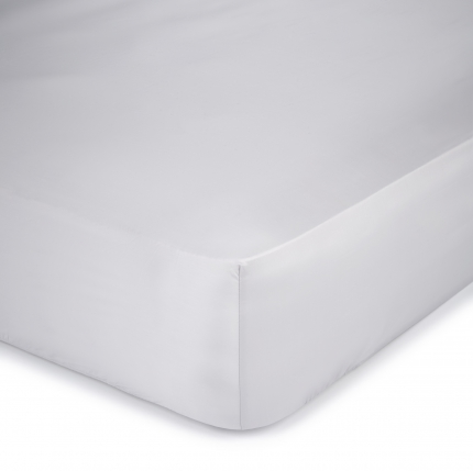 Silver Satin 400 Thread Count Deep Fitted Sheet