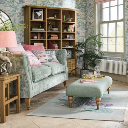 Waterlilies Printed Topaz Rug