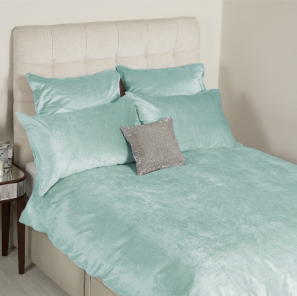 Alana Duck Egg Velvet Duvet Cover