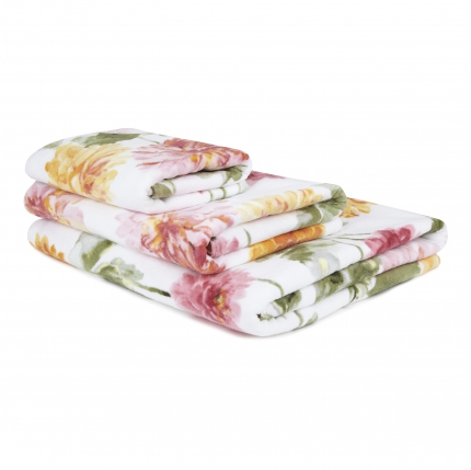 DAHLIA PRINTD BATH SHEET MULTI
