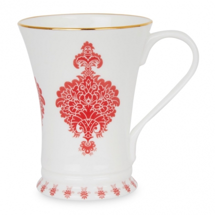Red Damask Regent Mug
