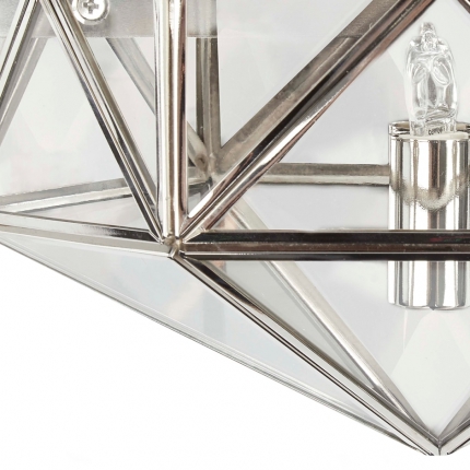 Zaria Chrome and Glass Wall Light